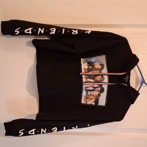 FRIENDS Black Hoodie, Size Medium Crop Top In Great Condition